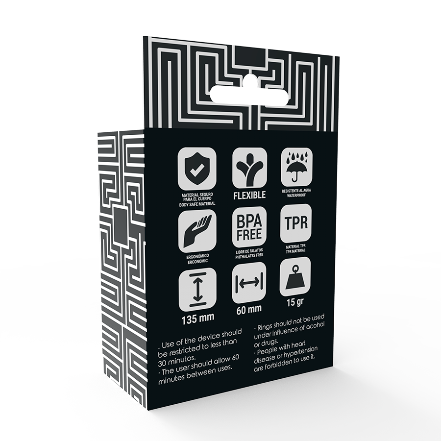 Süchtige Spielzeugringe für Penis schwarz tpr gesetzt