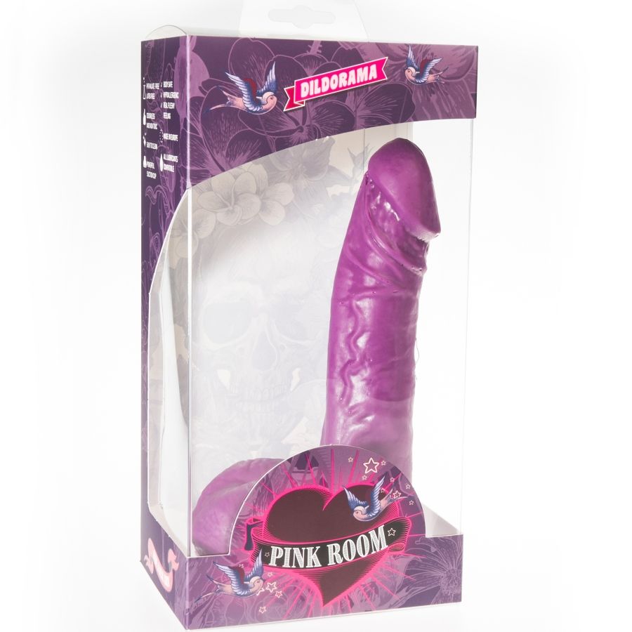 Rosa Raum Eban realistische Dildo lila 19 cm