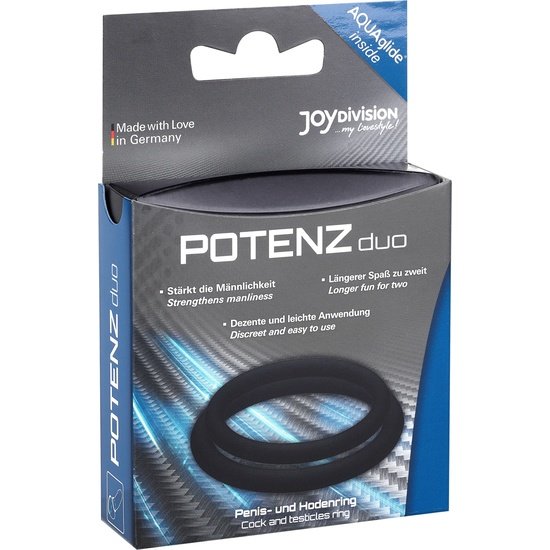 Potenz duo rings medium black