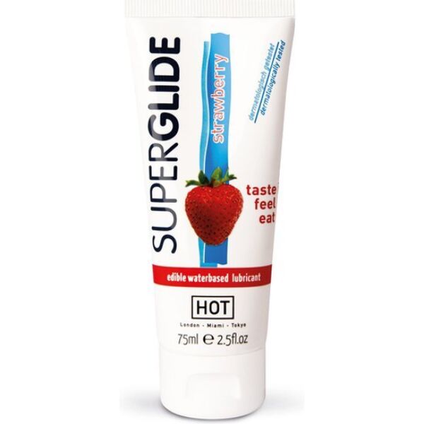 HOT Superglide essbares Gleitgel 75 ml, erhältlich in fünf Sorten