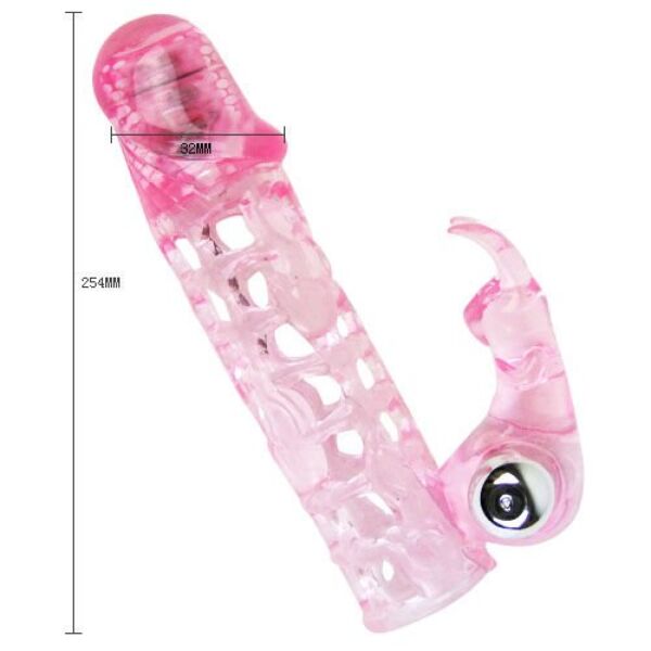 Vibrierende Penishülle Baile Ultimate Sleeve Love, transparent