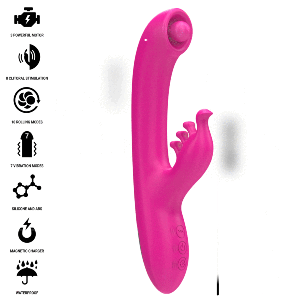 Rabbit-Vibrator Intense Christina mit einführbarem Schaft und äußerem Arm für die Klitoris