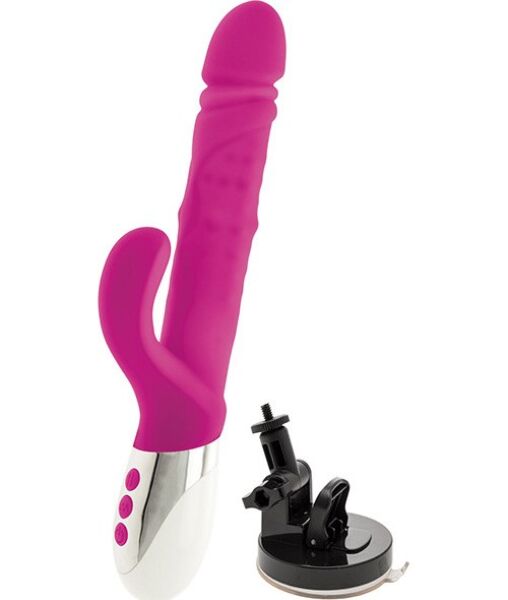 Rabbit-Vibrator S Pleasures Xtreme mit Saugnapf-Zubehör