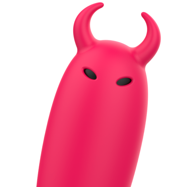 Bullet-Vibrator Intense Fun Scarlet 9,3 cm, mit Hörnern und gegabeltem Schwanz