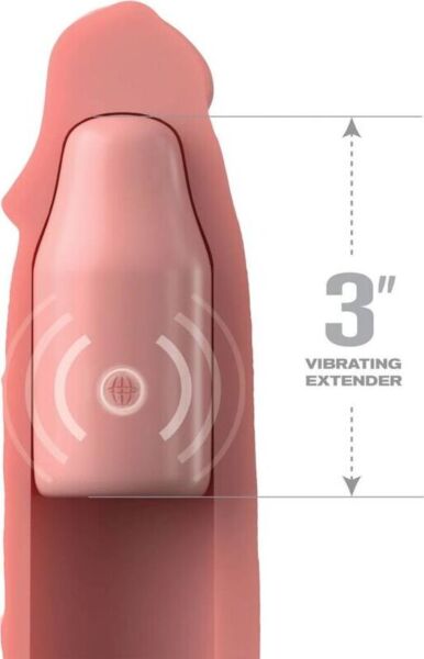 Penishülle Fantasy X-tensions Elite Mega X-tension Light mit Vibrations-Extension und Fernbedienung