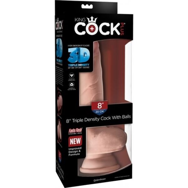 Realistischer Dildo King Cock Plus Triple Density von Pipedream, mit Saugfuß an der Basis