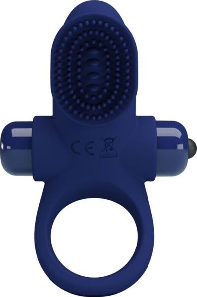 Penisring mit Vibration Pretty Love BI-210205-3 aus blauem Silikon mit Bullet-Vibrator