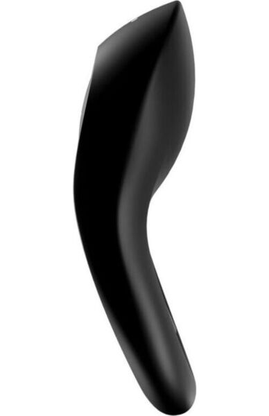 Schwarzer Vibrations-Penisring Satisfyer Legendary Duo mit seinen zwei Ringen und dem vorderen Stimulator