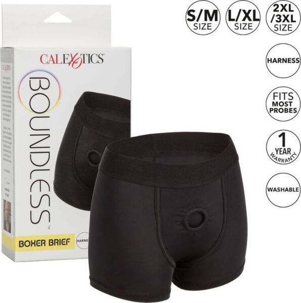 Strap-on-Harness CalExotics Boundless Boxer Brief L/XL in Schwarz