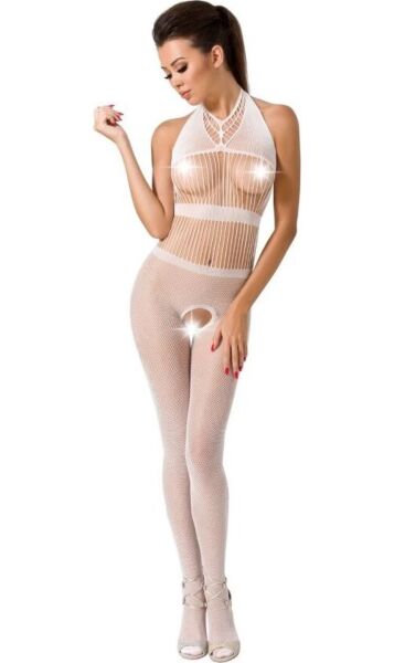 Netz-Bodystocking Passion BS048 mit Spitze und Schrittöffnung