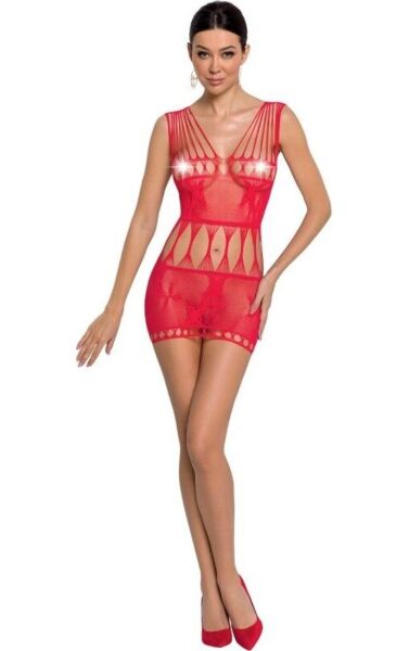 Dessous-Minikleid Passion BS090 aus Netz mit Spitze und Transparenz