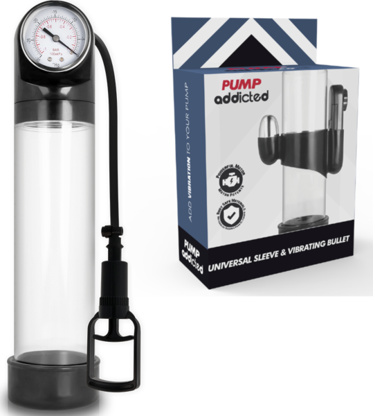 Penispumpe Pump Addicted RX9 mit Vibrator und Manometer