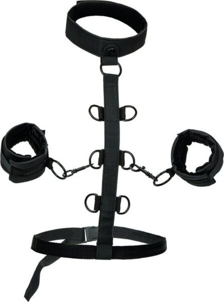 Bondage-Set CalExotics Boundless Collar mit Halsband, Handfesseln und Gurten