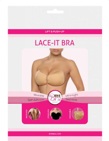 Klebe-BH Bye Bra Lace Bra mit Cups und Schnürverschluss vorn