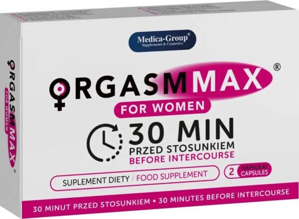 Packung Orgasm Max For Women Capsules von Medica Group, Nahrungsergänzungsmittel in Kapselform