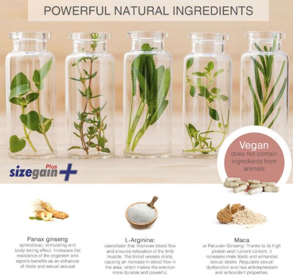 Packung Tabletten 500COSMETICS SizeGain Plus