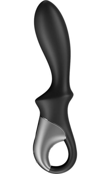 Analvibrator Satisfyer Heat Climax Connect App in Schwarz, mit Griff und Haltering