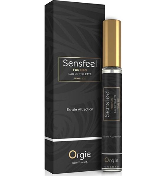 Glasflakon mit Zerstäuber: Orgie Sensfeel For Man 10 ml