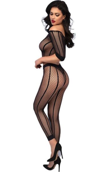 Nahtloses Set Chilirose CR 4647 in Schwarz, mit Top und Leggings
