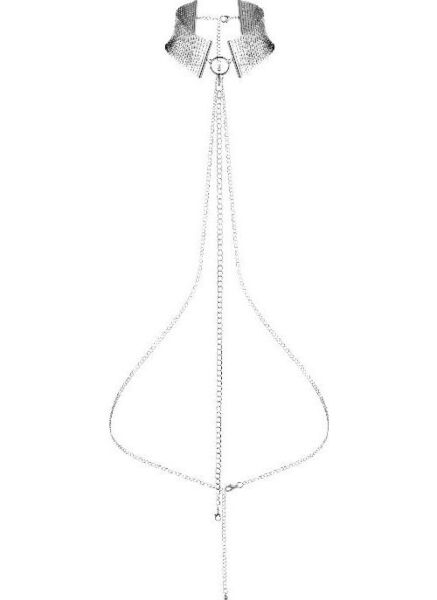 Halsband aus Metallgeflecht Bijoux Indiscrets Désir Métallique mit Kettengürtel