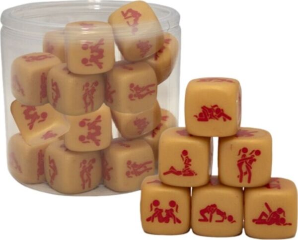 Goldener Sexwürfel Diablo Picante Pride Dice of Love mit Sexstellungen