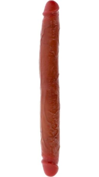 Doppeldildo aus Silikon ToyJoy Get Real Skin mit beweglicher Vorhaut