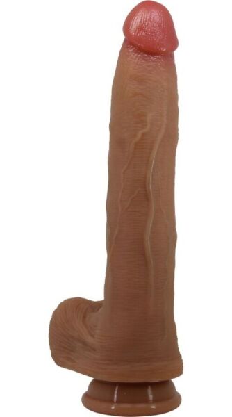 Realistischer Dildo Pretty Love BW-008131-1 aus Silikon, mit Hoden und Saugfuß am Ansatz