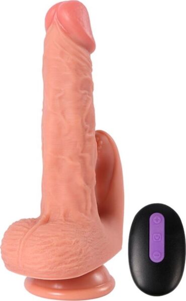 Realistischer Vibrator SHEQU Hayden 16 cm mit Klitorisstimulator