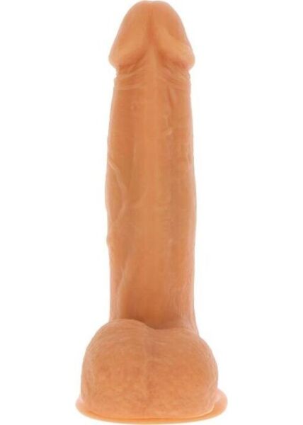 Realistischer vibrierender Dildo Get Real Naked Beaded 21 cm von ToyJoy, in hellem Hautton, mit Saugfuß