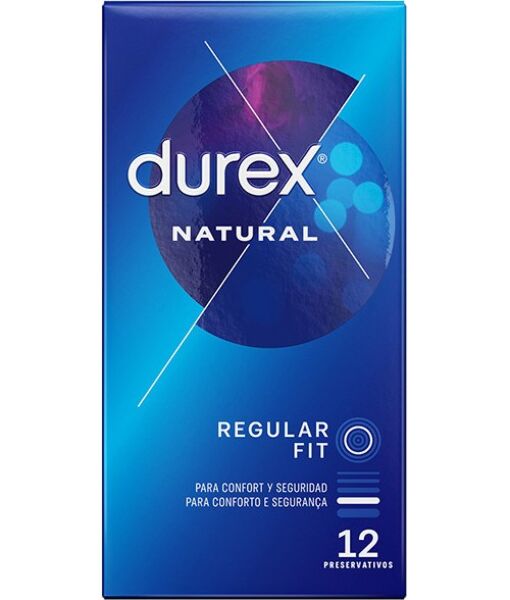 Packung mit 12 Durex Natural Plus Kondomen