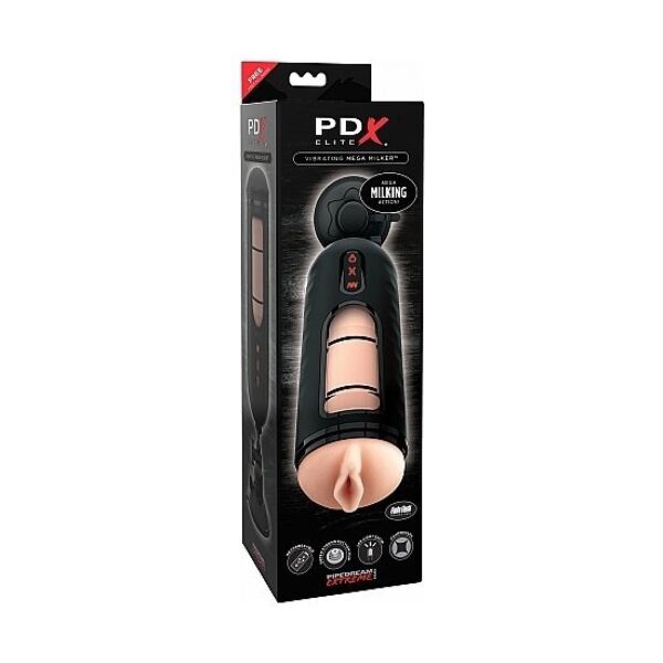 Masturbator PDX Elite Mega Milker von Pipedream mit automatischer Kompression, transparentem Sichtfenster und Saugnapf