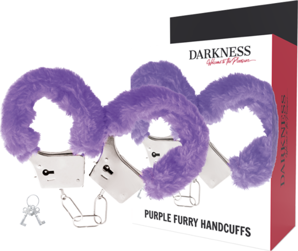 Gepolsterte Darkness Handschellen, zwei Teile mit einer Kette verbunden