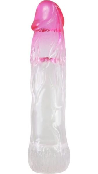Penishülle Pretty Love Neron mit Spitze in Eichelform und geriffeltem Körper
