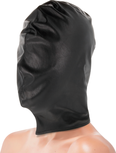 BDSM Kopfhaube Darkness Subjugation auf dem Kopf getragen
