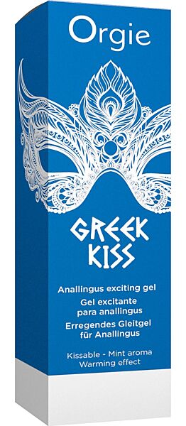 Flasche mit Spender des Rimming-Gels Orgie Greek Kiss, 50 ml