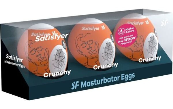 Set mit drei Masturbator-Eiern Satisfyer Naughty, Savage und Crunchy
