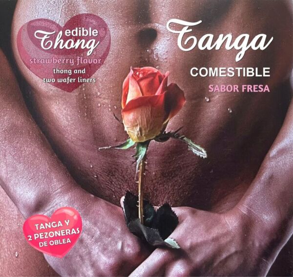 Oblaten-Tanga und 2 Nippelpads Hotflowers für Ihn