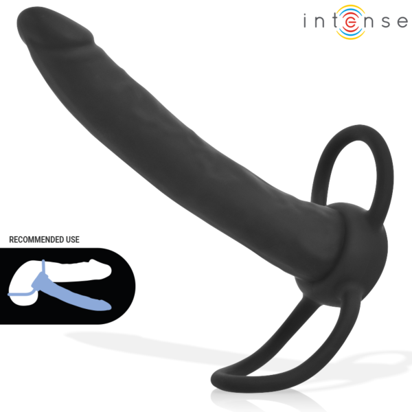 Analdildo Intense Lucas mit integriertem Penisring und Hodenring