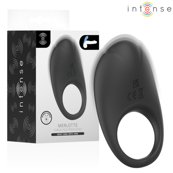Vibrationsring Intense For Him für den Penis, mit Klitoris-Stimulator am oberen Teil