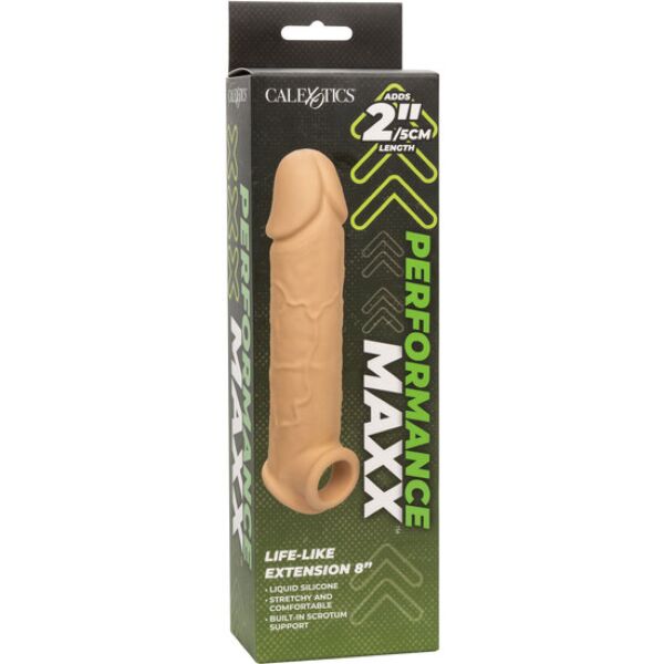 Penishülle CalExotics Performance Maxx Life-Like 8 mit integrierter Hodenschlaufe