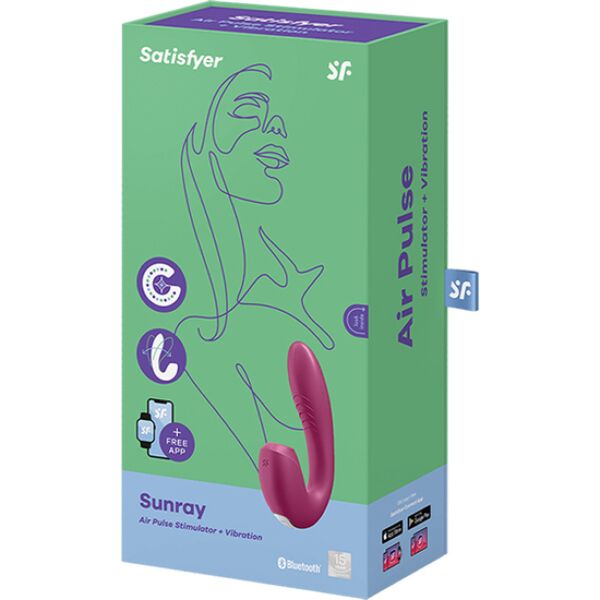 Rabbit-Vibrator Satisfyer Sunray mit Klitoris-Stimulator mit Druckwellen