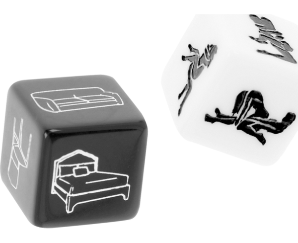 Bondage-Set Ohmama Nummer 2 mit Peitsche, Augenmaske, Plüsch-Handschellen, Würfeln und roten Blütenblättern