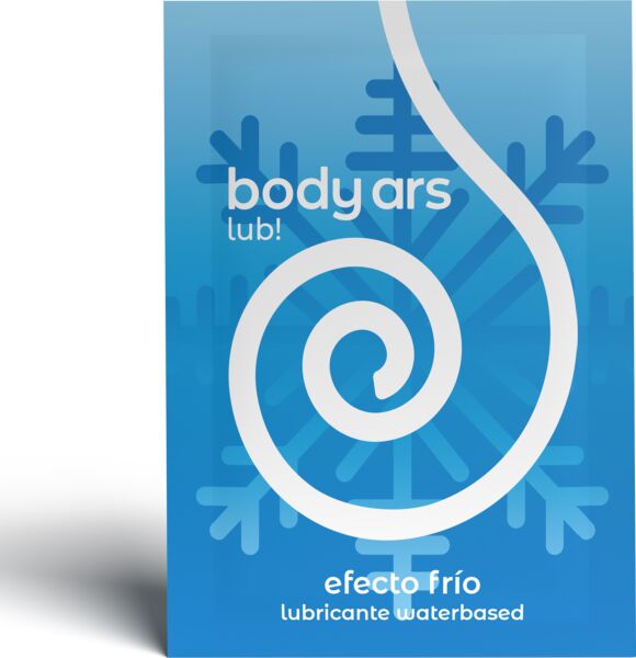 Beutel mit 100 Einzeldosis-Sachets des Gleitgels Body Ars Effekt Kälte