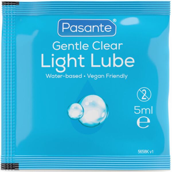 Einzelportions-Sachets des Gleitgels auf Wasserbasis Pasante Light