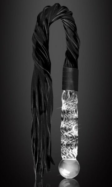 Analplug aus mundgeblasenem Glas Pipedream Icicles Nr. 38 mit Schweif