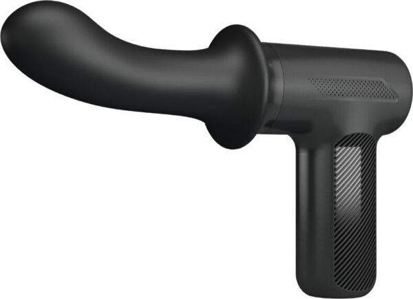 Massagepistole Pretty Love BW-055029 in Schwarz, mit Silikonaufsatz