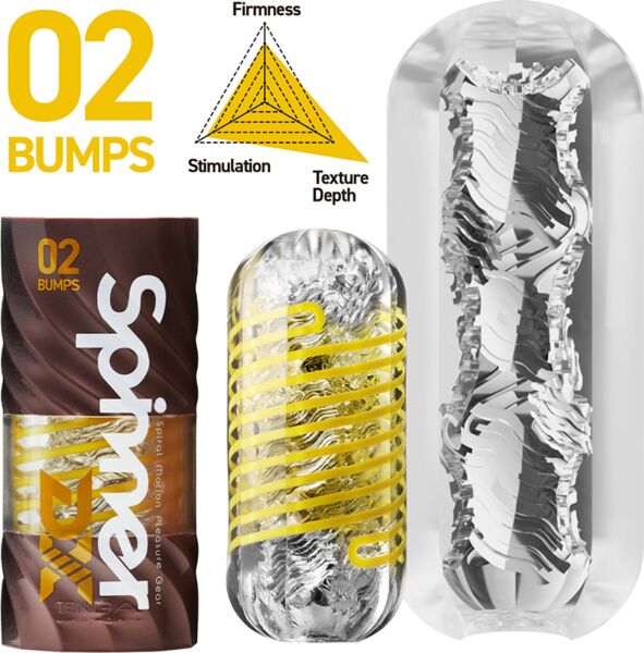Masturbator Tenga Spinner DX 02 Bumps mit Hülle und Trockenhalterung