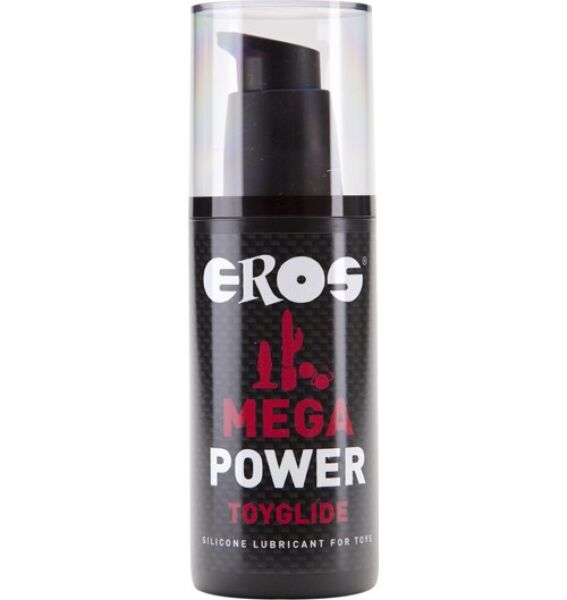 Flasche mit Pumpspender des Gleitgels auf Silikonbasis Eros Mega Power Toyglide 125 ml