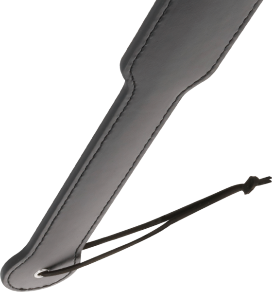 BDSM Paddle Darkness 34 cm, schwarz mit schwarzen Nähten und Spikes