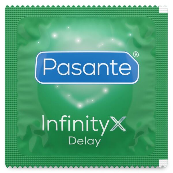 Packung mit 12 verzögernden Kondomen Pasante Infinity Delay